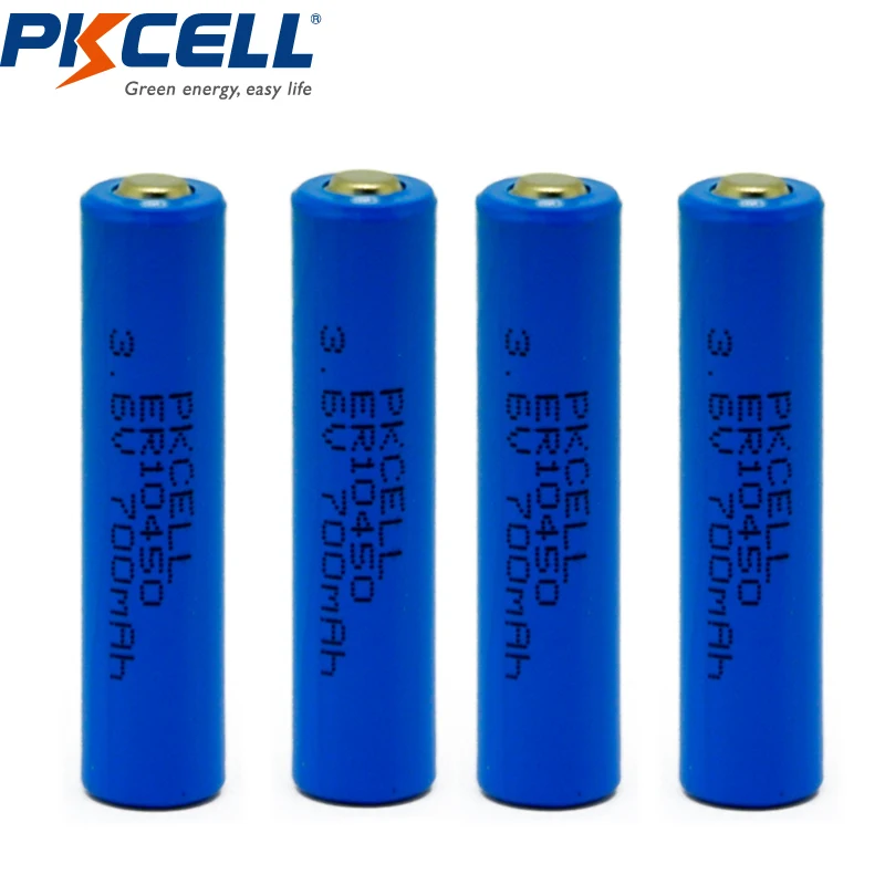 

4Pcs 3.6V Battery ER10450 10450 700mah Li-SCLO2 batteries AAA Batteria Superior R03P LR03 for Utility meter/GPS Alarm/security