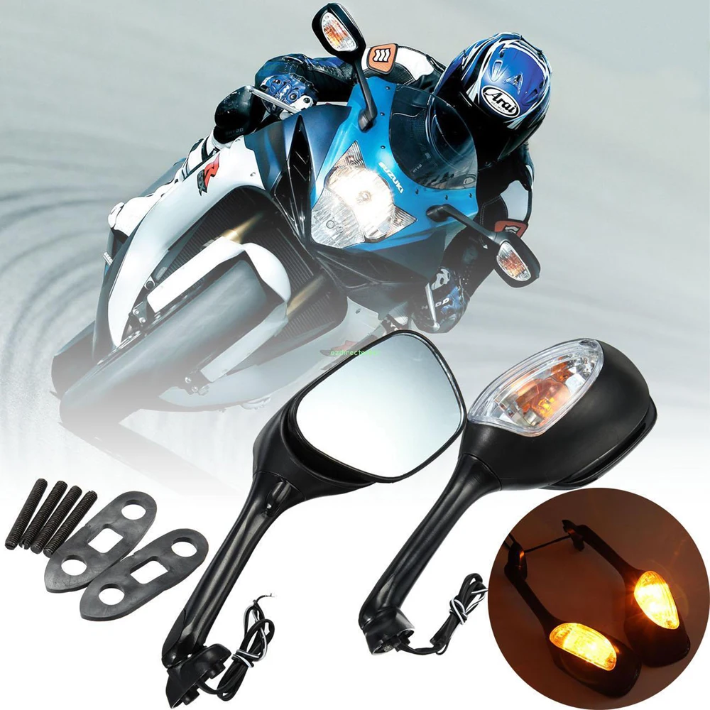 

Turn Signal Rearview Mirror For Suzuki GSXR1000 05-12 2006 07 GSXR 600 750 06-12