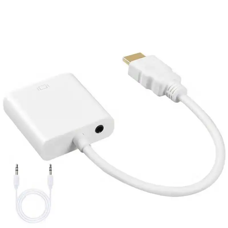 SET 2 Antoksky HDMI в VGA адаптер мужской в Famale конвертер адаптер 1080P цифро-аналоговый видео аудио для ПК ноутбук планшет - Цвет: SET 2