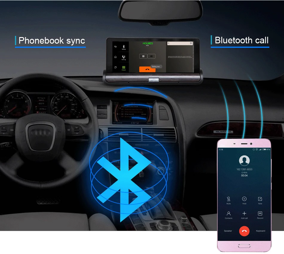 ANSTAR " Автомобильный gps навигатор Bluetooth DVR камера Android 3g wifi двойной объектив g-сенсор видео рекордер с камерой заднего вида Dashcam