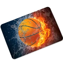 Современный ковер, красочные резиновые коврики для футбола, противоскользящий абсорбирующий коврик для баскетбола, коврик для гостиной, полиэстер, коврики для ванной комнаты, 40x60 см