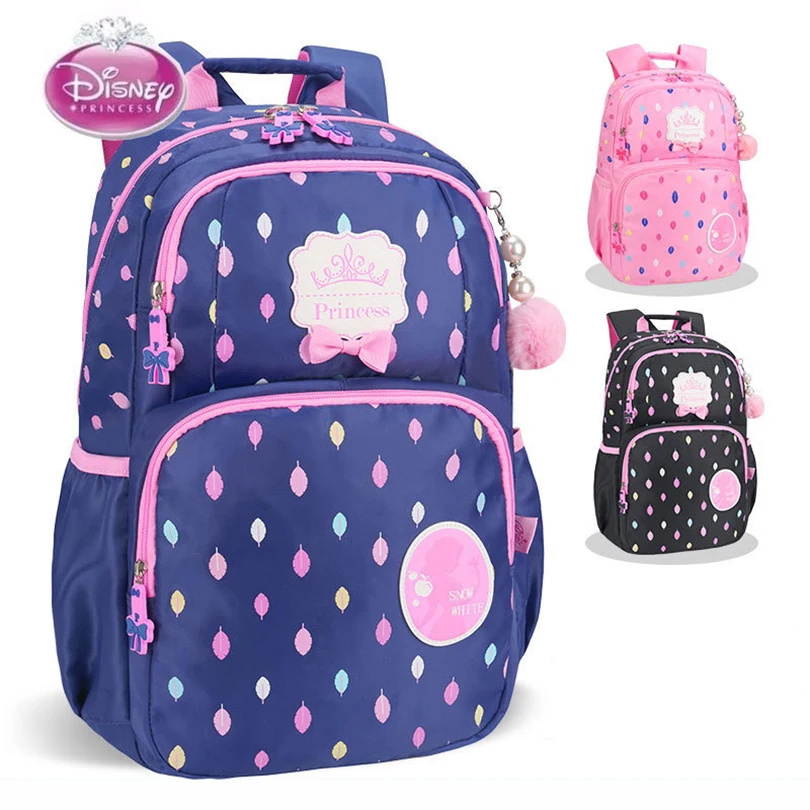 

Disney 2018 Princess Children Backpack High Quality School Bags for Girls Cartoon Schoolbag Ultralight Kids Satchel Grade 1-5