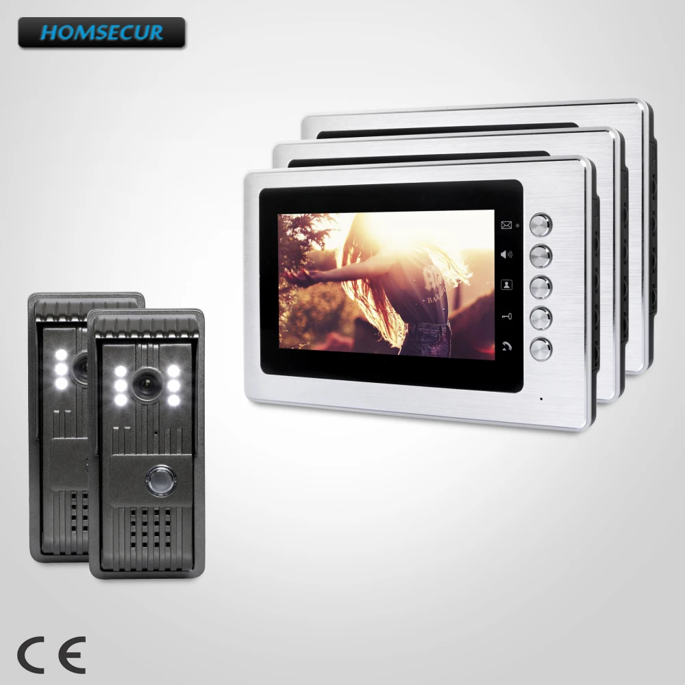 

HOMSECUR 7inch Video Door Entry Security Intercom with IR Night Vision for Home Security XC003+XM705
