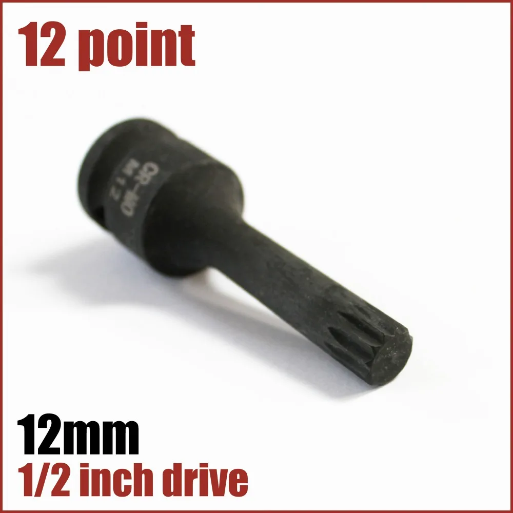 

1/2 inch drive M12 impact socket bit