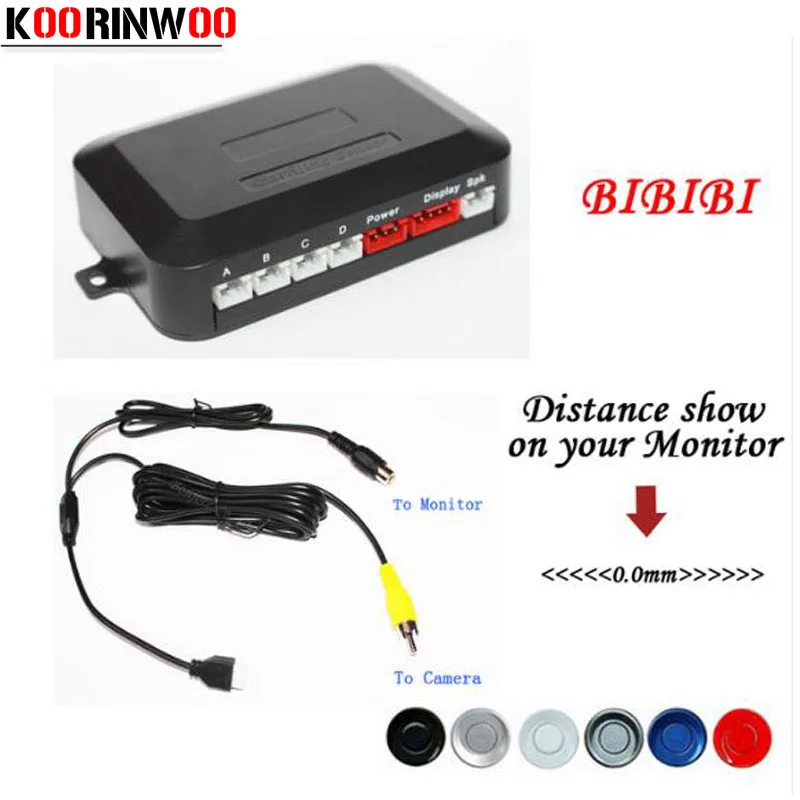 Koorinwoo Dual Core CPU Car Parking Assist Sensor Reverse Radar Video all in one System Connect