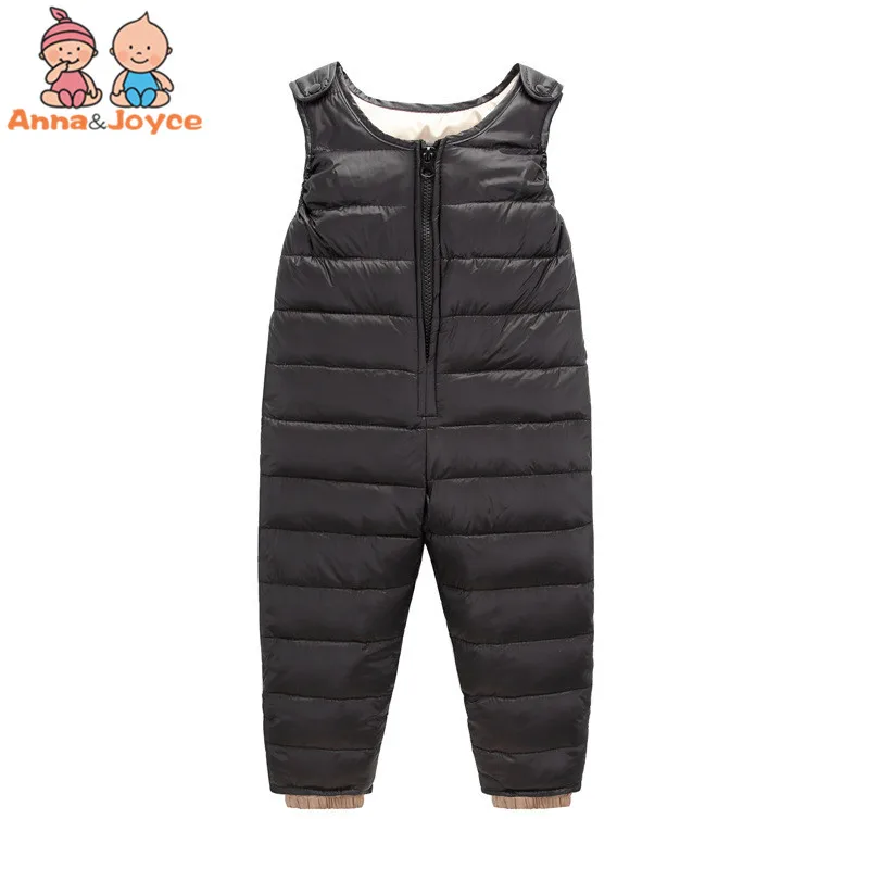 

Children'S Down Jacket Pants Baby Boys Outside Crotch Strap Winter Girls Kids Trousers Thick Down Vest Windproof