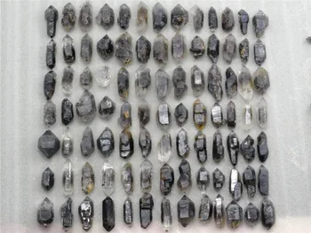 

NATURAL BLACK Phantom Crystal Quartz points Specimen 854g