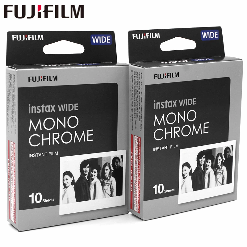 

Genuine Fujifilm Instax Wide Monochrome Film White 20 Sheets for Fuji Instant Photo paper Camera 300/200/210/100/500AF