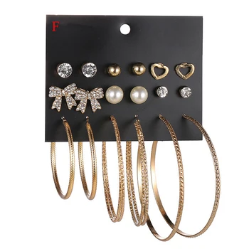 

20/12/9 Pairs/lot Simulated Pearl Stud Earring Set for Girls Cute Resin Flowers Bows Mixed Ear Studs Wholesale Jewelry For Women