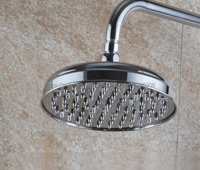 

Round Rainfall 8 inch Shower Head Bathroom Waterfall Shower Head Chrome Finish Bsh048