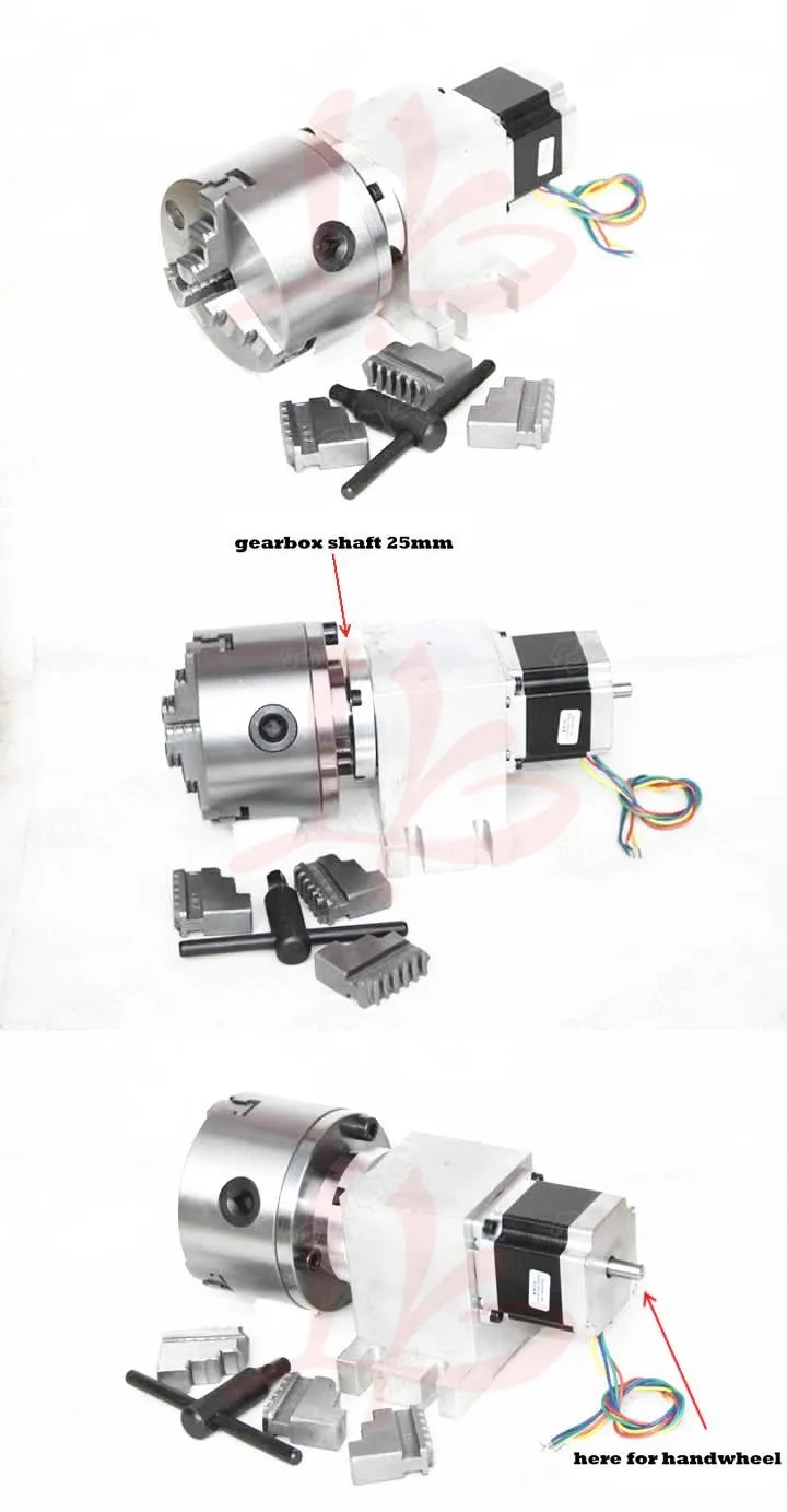 Гармонические волны драйвер Редуктор 3 челюсти 100 мм зажимы ЧПУ бурения гравер делительная головка, нет налога в Россию