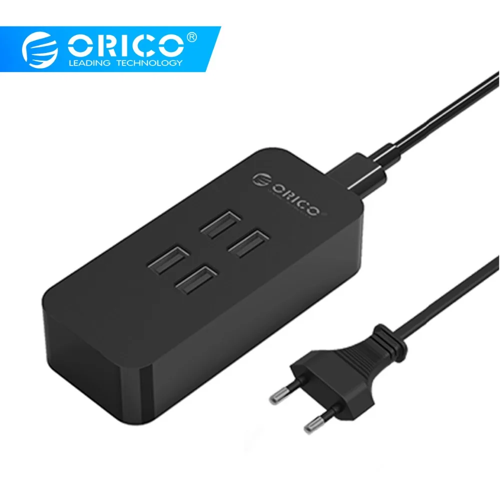 ORICO 20 W 4 ميناء شاحن يو اس بي مع سوبر تكنولوجيا شحن 5V2. 4A الناتج USB شاحن لسطح المكتب للجوال هاتف لوحي