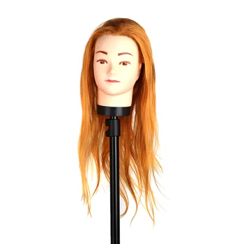 

Female Hair Mannequin + Clamp Hairdressing Styling Training Head Model Set Head Practice Model Hairdressing Training Head