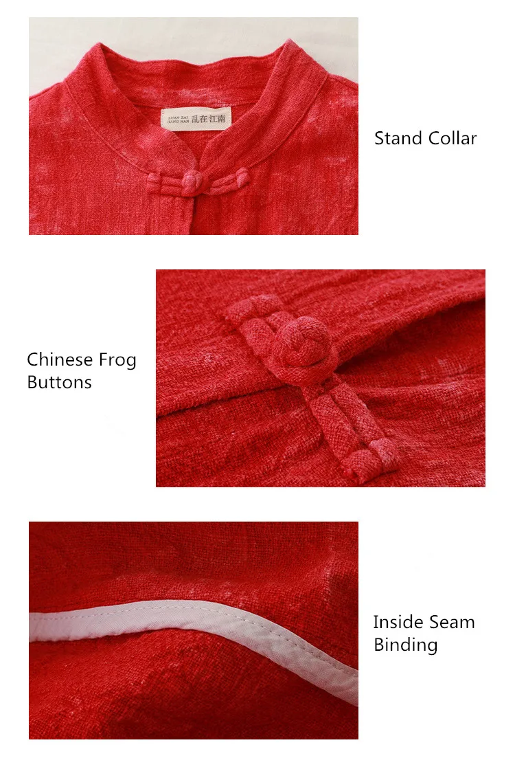 LZJN 2019 New Women Spring Trench Coat Long Jacket Cotton Linen Duster Coat Vintage Chinese Windbreaker Overcoat (4)