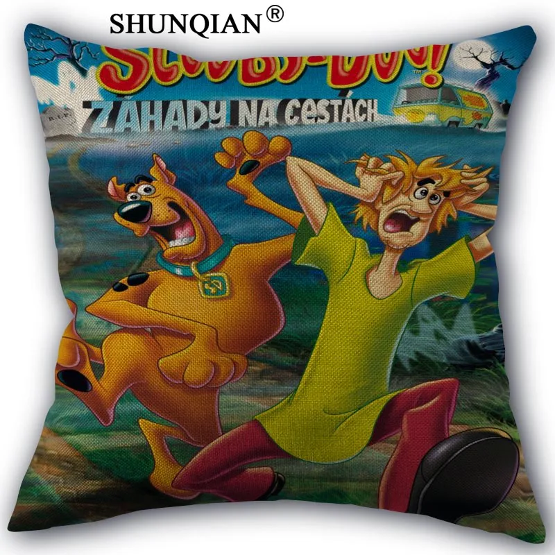 Pillowcase Новое поступление scooby doo льняная наволочка для подушки Постельное белье декоративная наволочка индивидуальный подарок 45x45 см с одной стороны - Цвет: Pillowcase