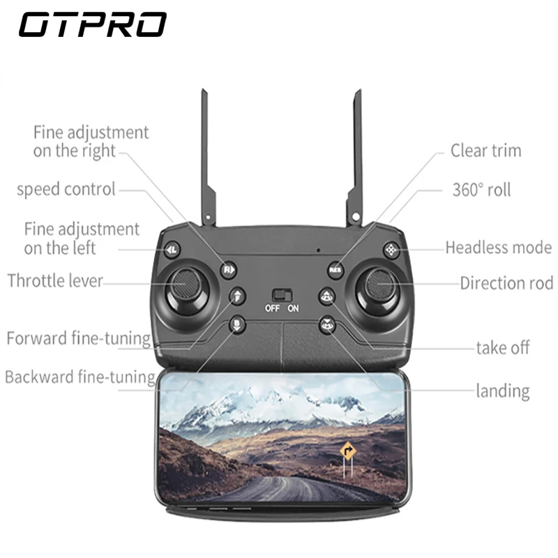 Q6 Дрон HD широкоугольный HD 1080 p Квадрокоптер самолет one-touch посадка/взлет wifi Трансмиссия Rc вертолет 4 K 1600 P камера