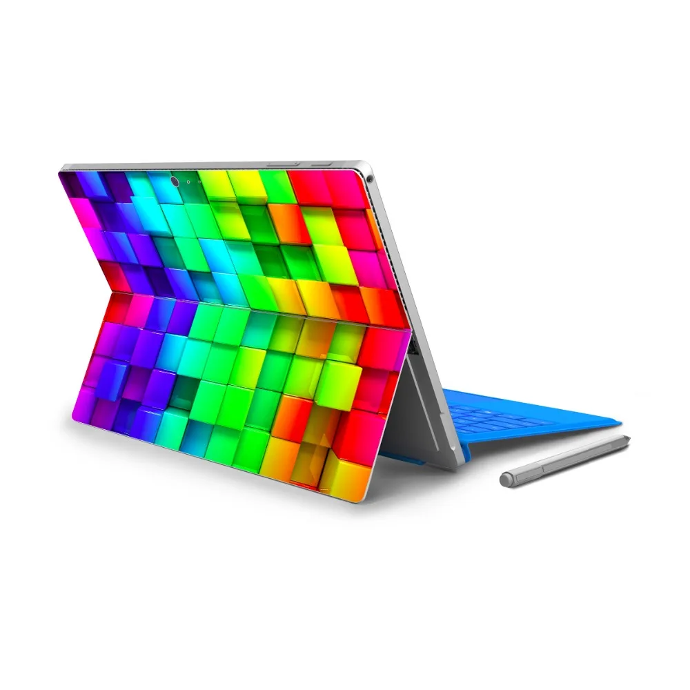 GOOYIYO-для Micro Surface Pro 4 5 виниловая наклейка на заднюю панель Полная наклейка на планшет с геометрическим принтом, кожный чехол, логотип, вырезанный