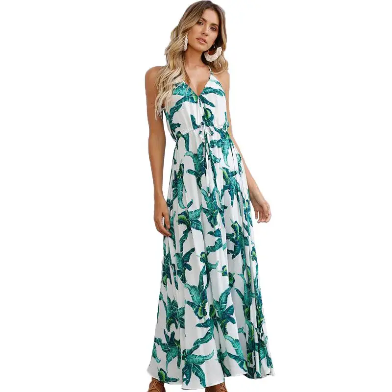 Vintage Floral Print Boho Long Dress