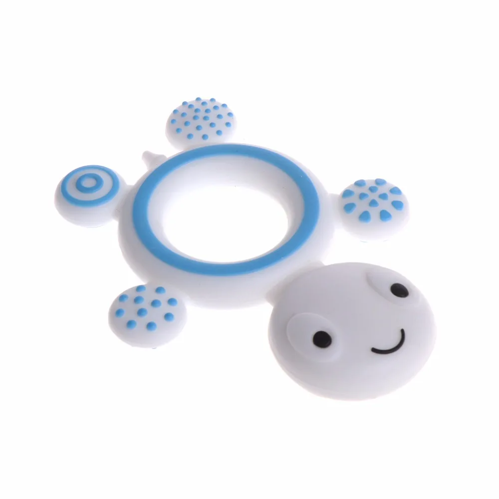 

OOTDTY Safety Tortoise Baby Kids Food Grade Silicone Soother Teether Teething Pacifier Multi Colour