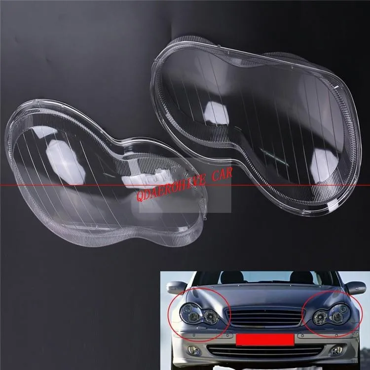 

QDAEROHIVE Car Exterior Light Headlight Lens Shell Cover Lamp Assembly For Mercedes Benz W203 C Class C200 C230 C240 C260 C280