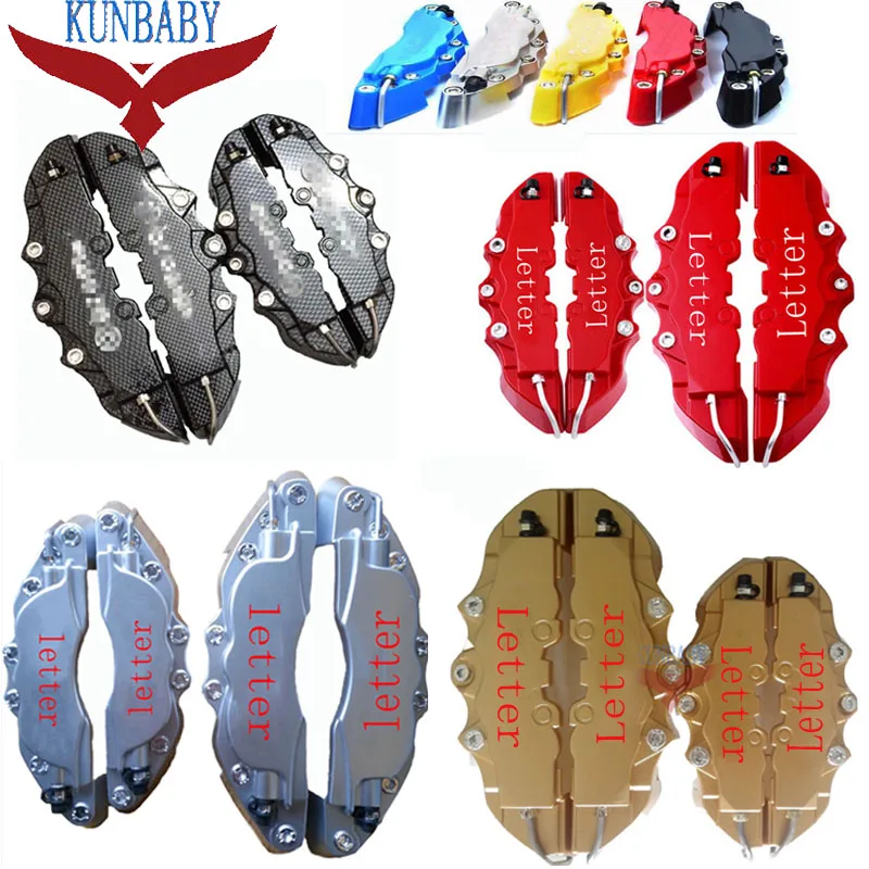

KUNBABY 8 Colors ABS Plastic Car Auto 3D Word Style Disc Brake Caliper Covers Front And Rear Size M+S 4 Pcs