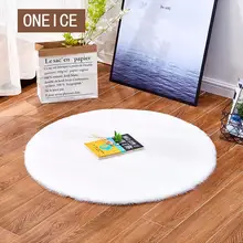 Ковер в скандинавском стиле, имитация кроличьего меха, настраиваемый ковер, прикроватное одеяло для спальни, домашний утепленный круглый напольный коврик для гостиной