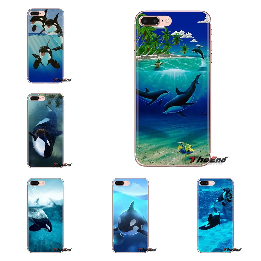 Прозрачный чехол из ТПУ для Huawei Mate Honor 4C 5C 5X6X7 7A 7C 8 9 10 8C 8X20 Lite Pro Killer Whale Orca |