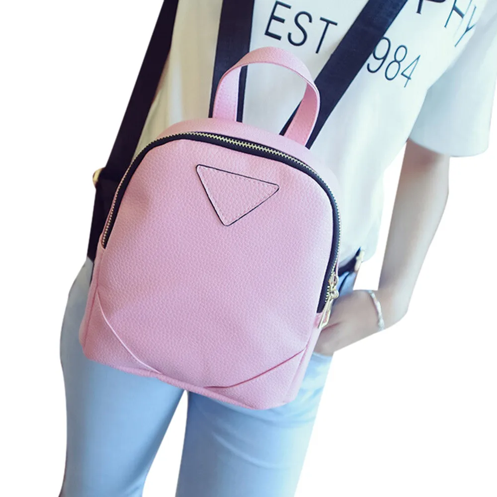 

Travel Backpack Women Bag Women Backpack Leather School Bag Casual Pink Small Mochilas Femininas