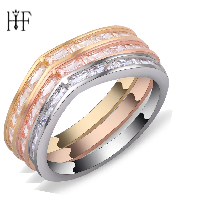 

3pcs/set 3 Color irregular shape Elegant Finger Rings Rose Gold Color Fashion Brand Punk Jewellery/Jewelry For Women Wholesale