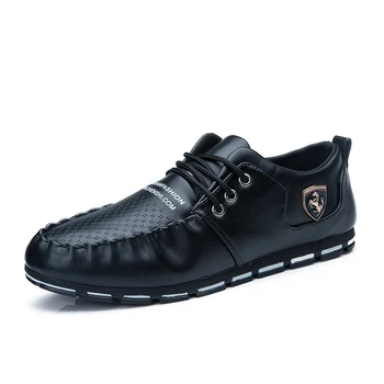 

2019 new brand fashion summer soft soft shoes men's loafers high quality patent leather men's flat shoes Gommino driving shoes