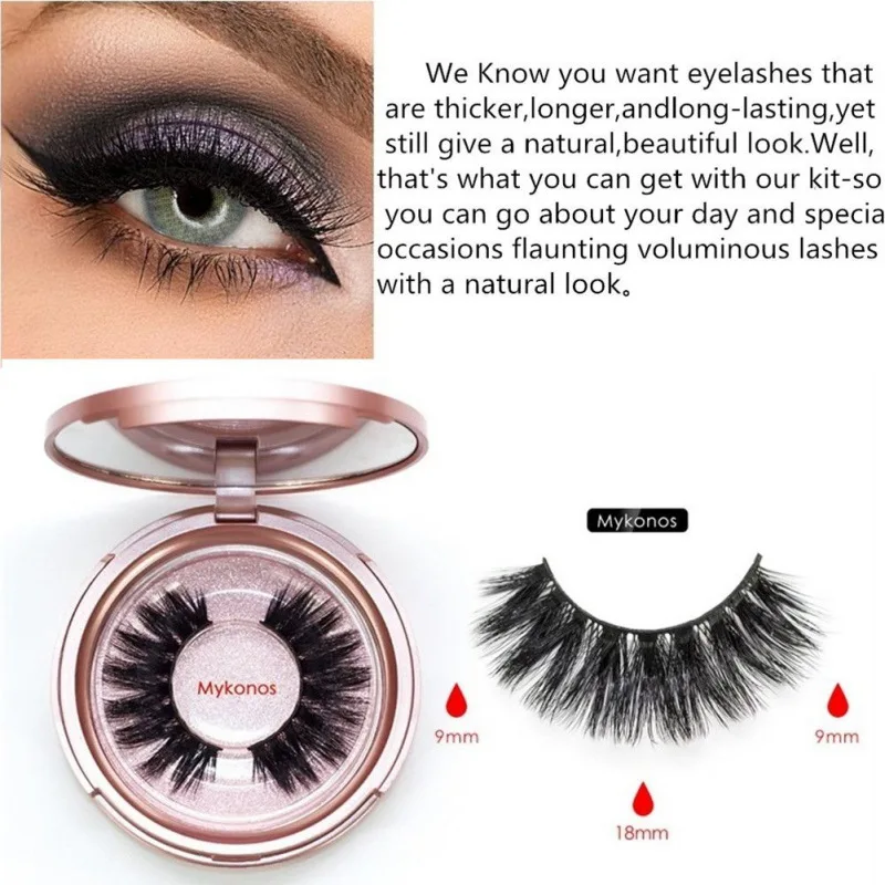 Magnet False Eyelash Kit Magnetic Eyeliner Beautifully Packaged Natural Long Lasting Beauty Makeup E1