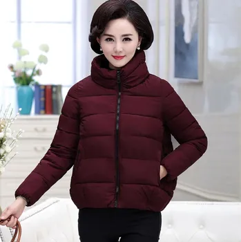 

Casual Loose Short Cotton Padded Women Jacket Coat 2020 Winter New Thick Warm Plus Size Middle Old Age Mother Wadded Coats