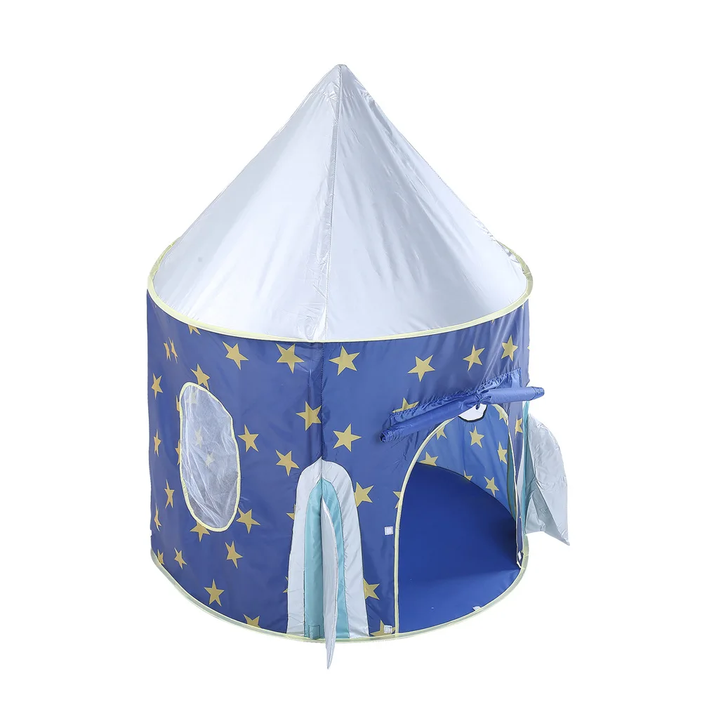 

Themed Pretend Play Rocket Ship Play Tent Space Play House - Spaceship Tent For Kids - Foldable Pop Up Star Play Tent for Boys