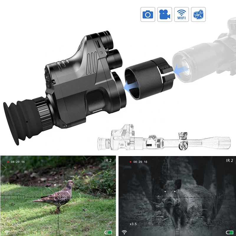NV007 камера ночного видения riflscope рекордер телескоп Wifi приложение 1080P HD Riflescope vision