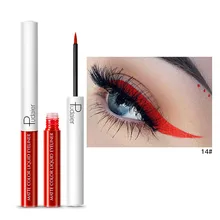 Брендовая Матовая жидкая подводка для глаз, водостойкая, стойкая, пигмент, зеленый, красный цвет, сексуальная подводка для глаз, вечерние, косметика, 15 цветов