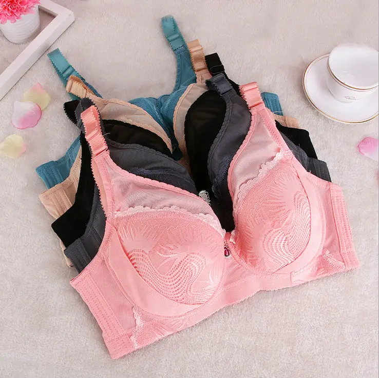 

Special big bust 38 40 42 44 46 48 C D DD E F G cup bra sponge cotton intimate brassiere Gauze Push Up bras for women MOM C3203