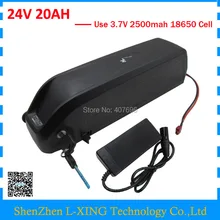 EU US Free Tax 24V 500W Battery 24V 20Ah Electric Bike Battery 24 Volt Hailong 7S Lithium Battery with 5V USB 3A Charger