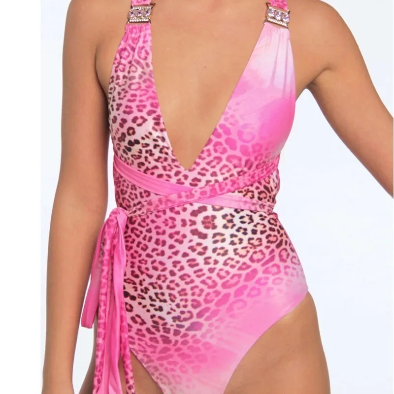 pink leopard swimsuit