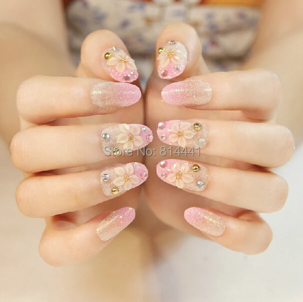 Wedding Nail Decoration 24pcs Artificial Nails With Pretty Woman Wedding Nail Decoration 24pcs Artificial Nails With Pretty Woman Art Kits