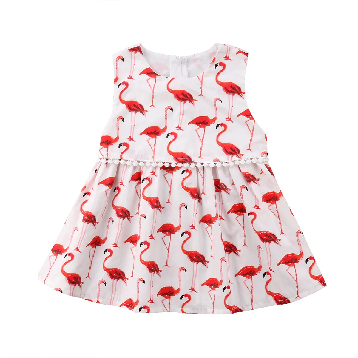 Toddler Kids Baby Girls Flamingos Sleeveless Dress Princess Dresses