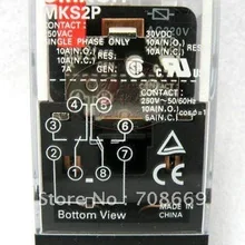 10 шт./набор, MKS2P DC 12 V Мощность РЕЛЕ 8-Pin 2NO 2NC 10A 250VAC DPDT с source error