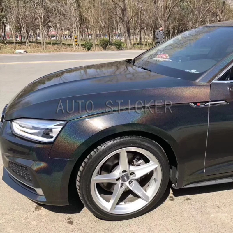 Laser Black car wrap 6
