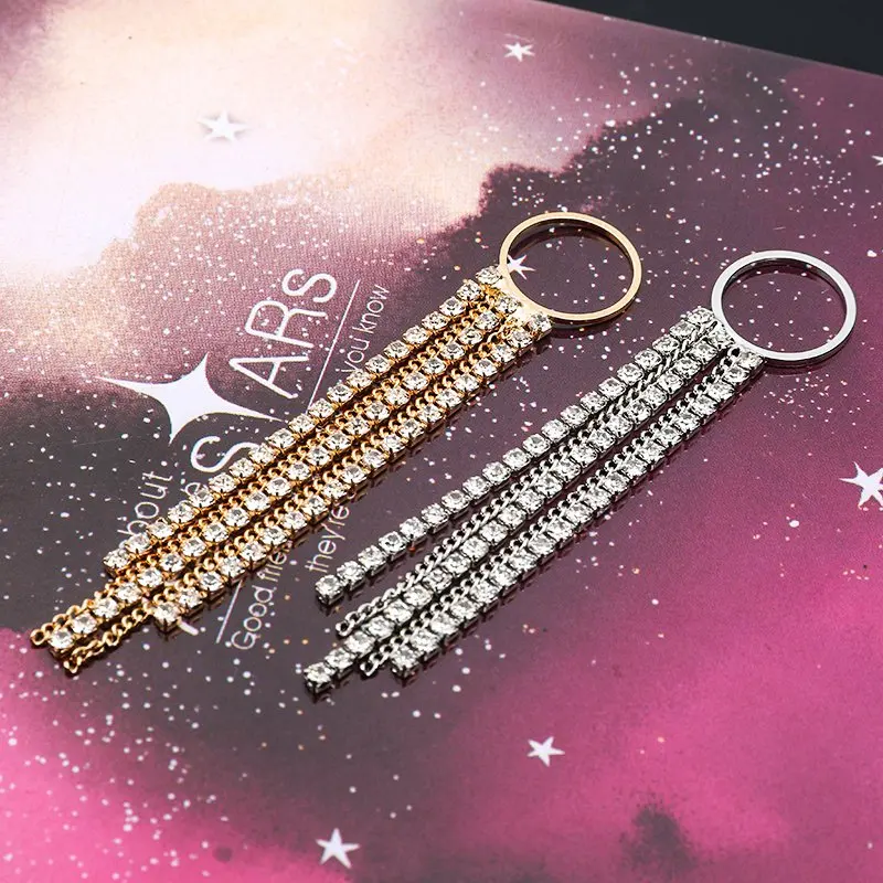 2019New 50 шт. 5 рядов Rhinestone кисточкой пряжки/кулон для Аксессуары для серёг и DIY аксессуары для волос FT11-FY16