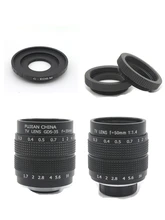2 in 1 50mm F1.4 CCTV/35mm F1.7 CCTV Monitor TV Movie lens+C Mount for Canon EOS M M2 M3 M5 M10 Mirrorless Camera C-EOS M