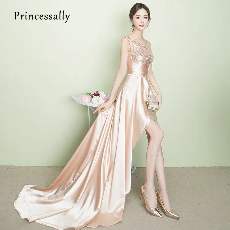 champagne gold maid of honor dresses