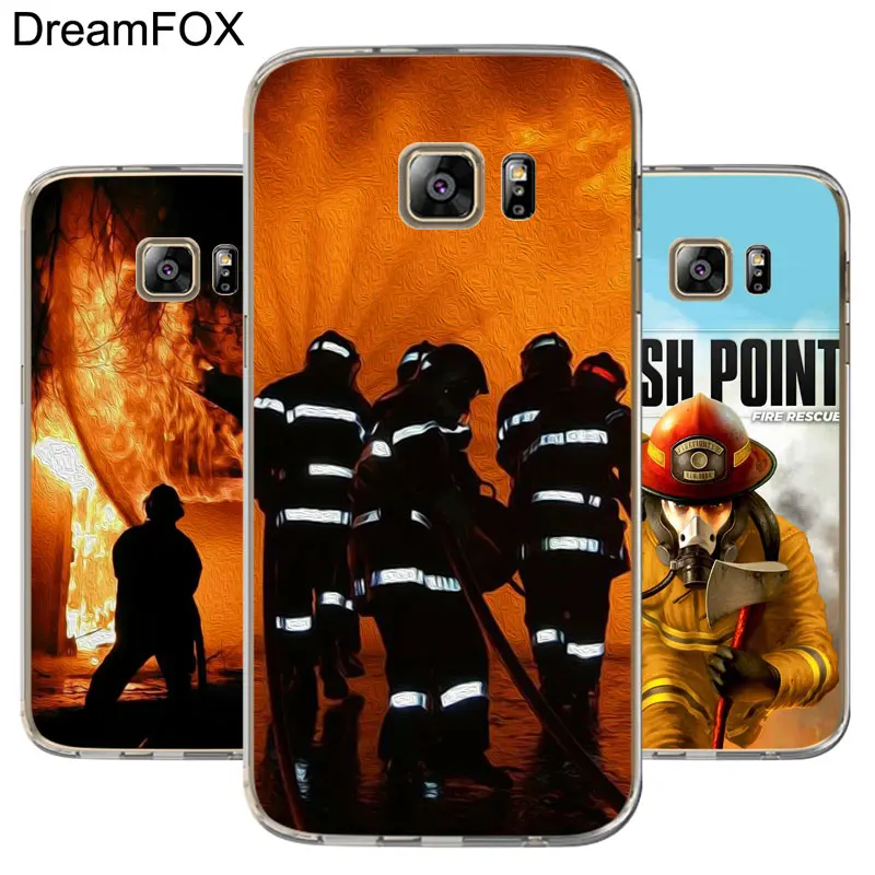 

DREAMFOX M219 Firefighter Heroes Soft TPU Silicone Cover Case For Samsung Galaxy S5 S6 S7 S8 S9 S10 S10E Lite Edge Plus