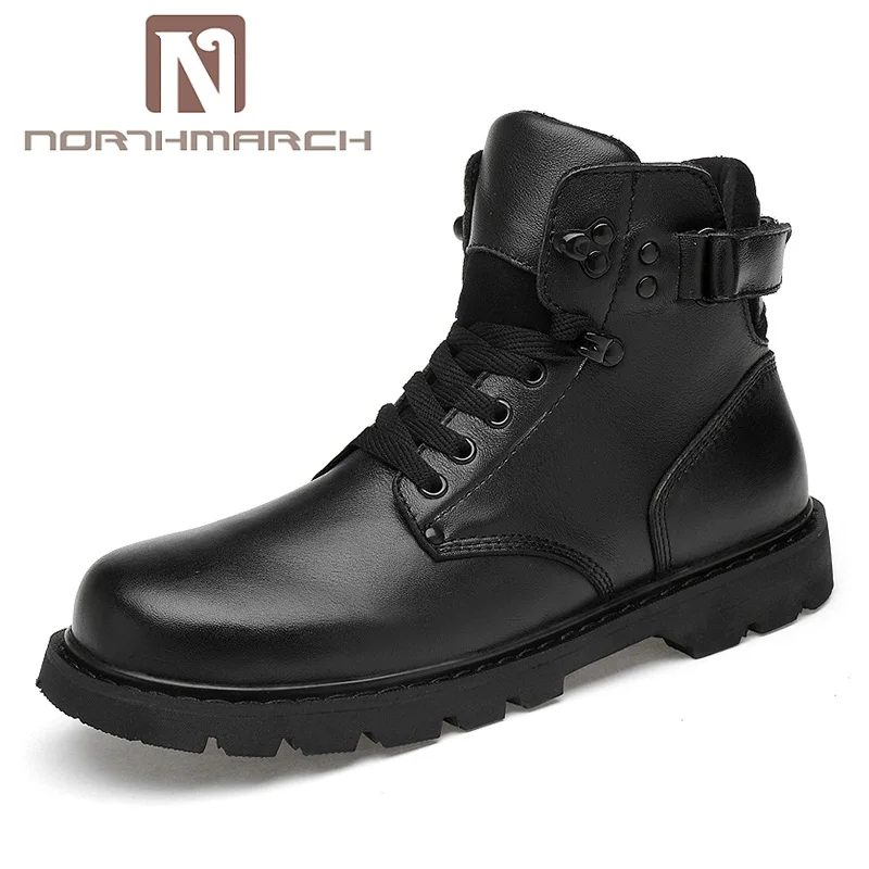 

NORTHMARCH Fashion Brand Genuine Leather Men Boots Winter Waterproof Martin Boots Outdoor Casual Ankle Boots Men Botas Masculino