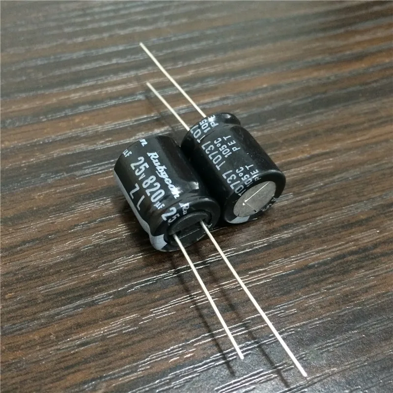 

100pcs 820uF 25V Rubycon ZL Series 12.5x15mm Low Impedance High Ripple Current 25V820uF capacitor
