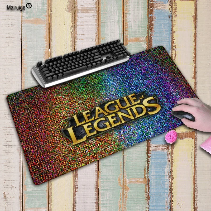 Mairuige League of legends Gaming Large Mouse Pad Gamer Locking Edge Mouse Keyboards Mat Grande Mou