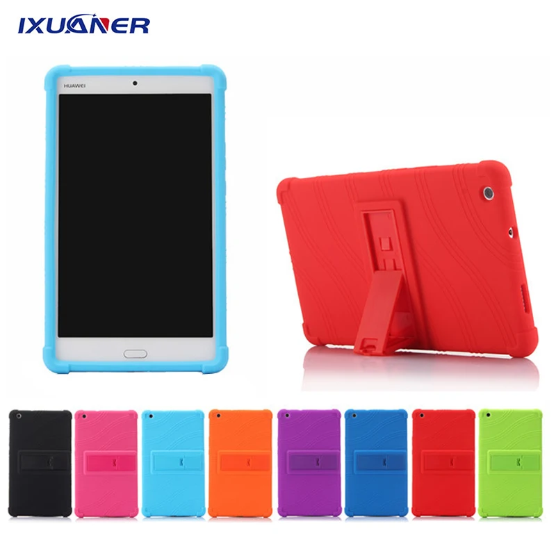 

Kickstand Shockproof Silicon Case for Huawei MediaPad C5 MON-W19/MON-AL19 Stand Cover for Mediapad M3 Lite 8.0 CPN-W09 CPN-AL00